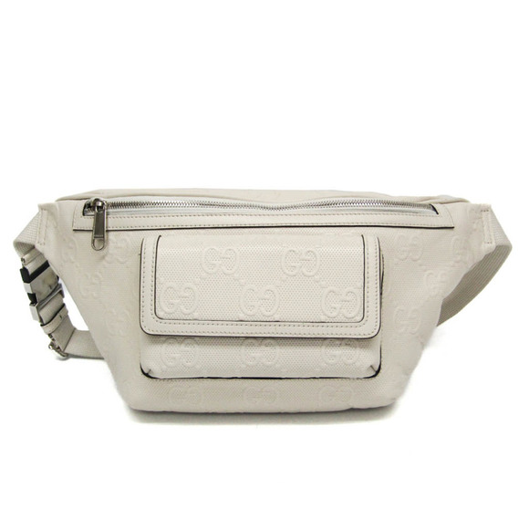 Gucci Handbags - GUCCI White Leather Fanny Pack
